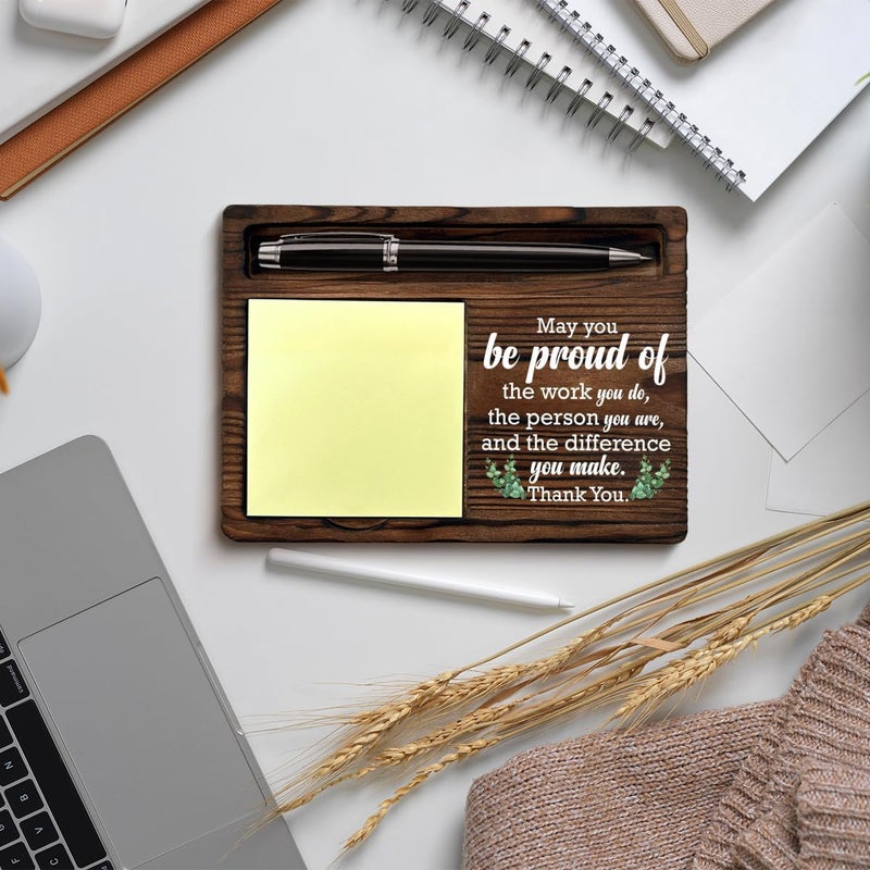 QODMGD Thank You Gifts for Women Men, Appreciation Gifts for Coworkers Boss Teacher, May You Be Proud of The Work You Do Sticky Note Holder for Office Desk Decor - Image 5